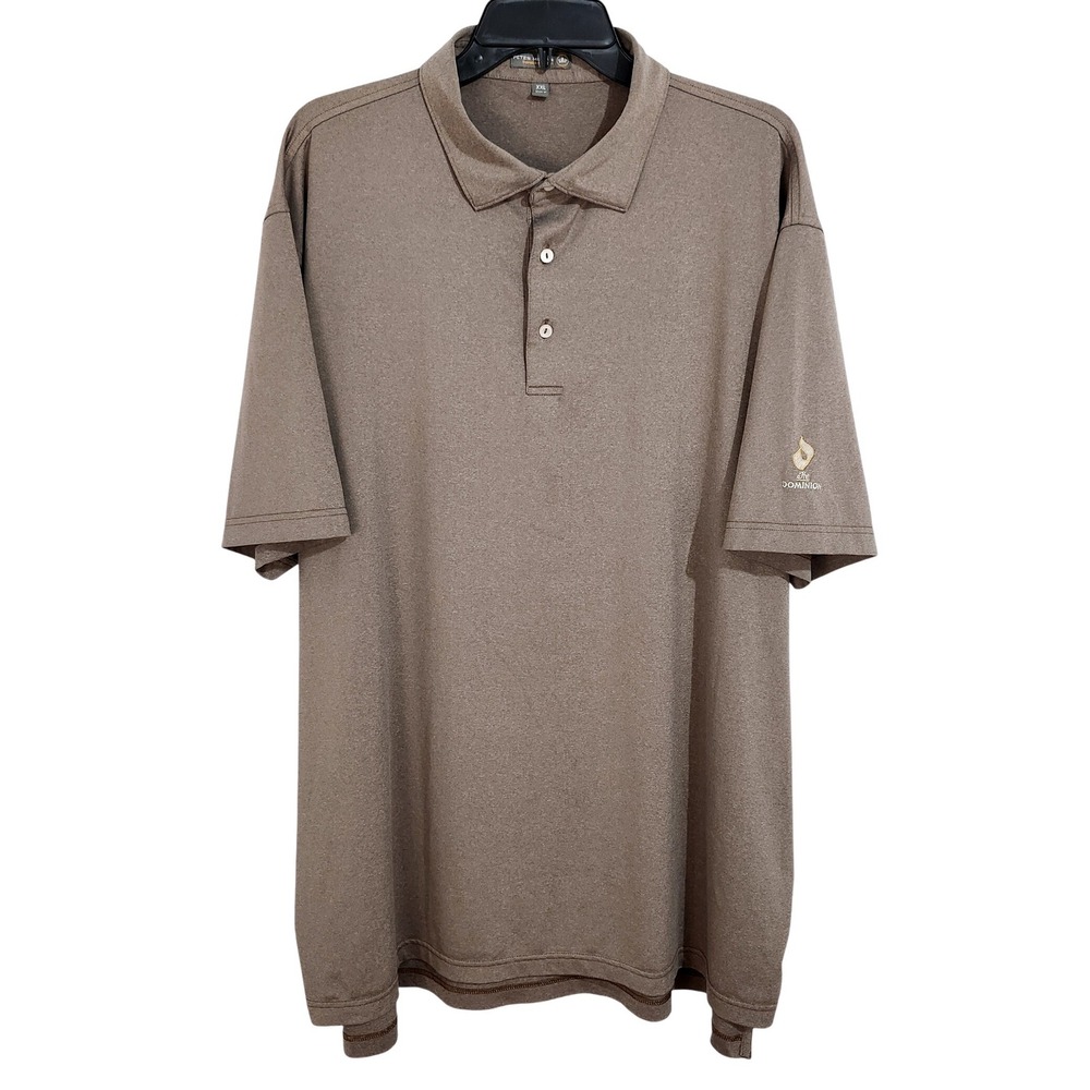 Peter Millar Summer Comfort Dominion Country Club Polo Shirt Mens XXL Brown